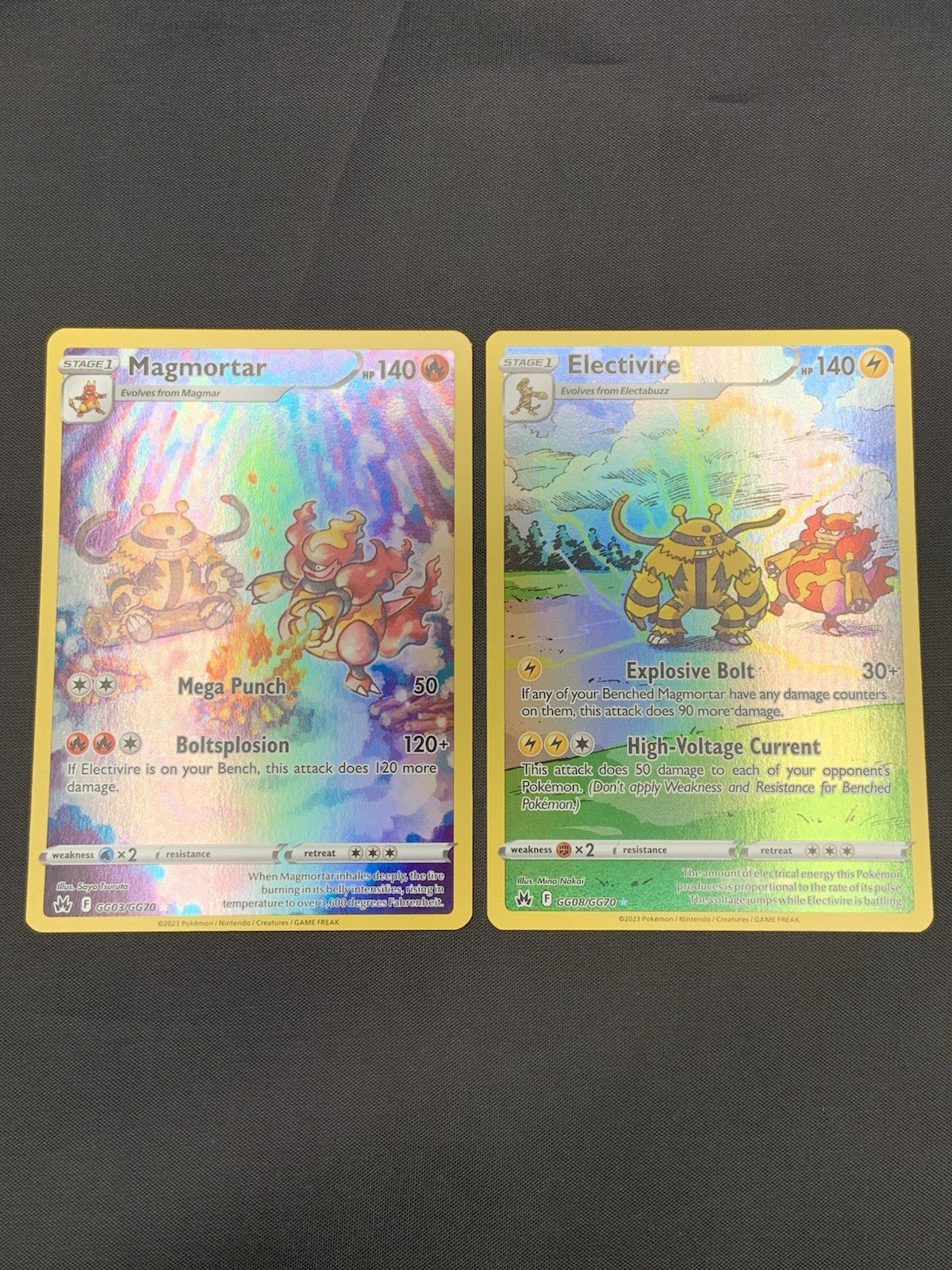 Electivire & Magmortar GG03 & GG08  Galarian Gallery Pokémon TCG NM Crown Zenith
