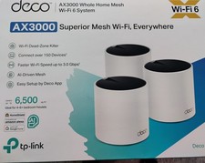 TP-Link Deco X55 AX3000 Mesh Wi-Fi 6 System, 6500 Sq. Ft. - 3 Pack Open box