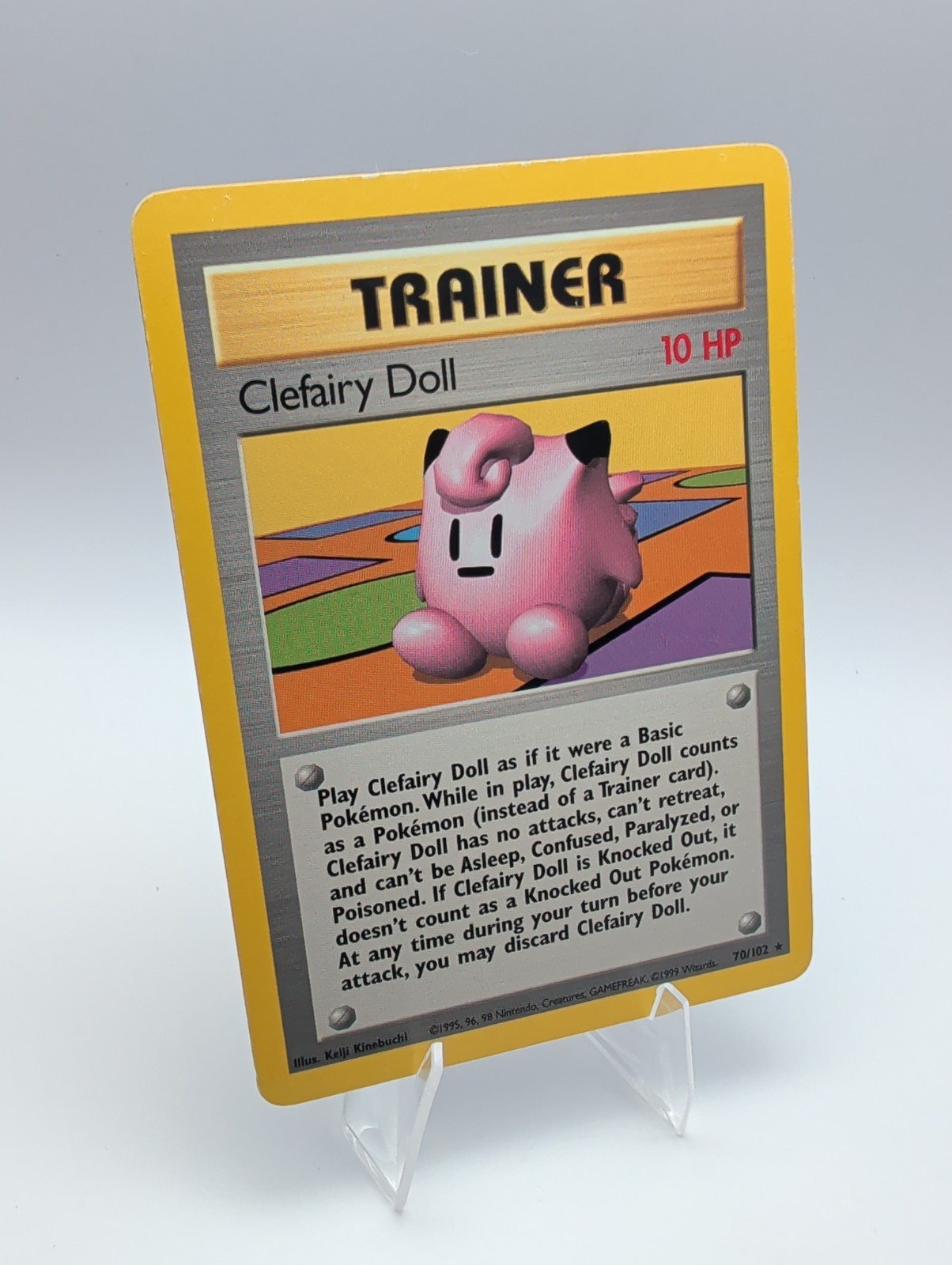 Clefairy Doll - 70/102 Regular Rare English Base Set Pokémon Card LP