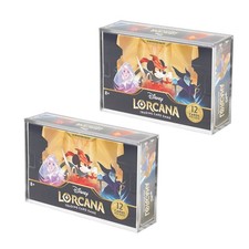 2Pcs Booster Box Acrylic Display Cases for Disney Lorcana Slide Magnetic Close