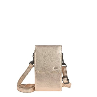 Bear Design Handytasche Leder zum Umhängen ''Robbie'' rosé (metallic apricot rosa)