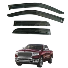 Vent Visor Deflector fit 2019-2025 Ram 1500 Quad Cab Rain Guard Window Visor 4pc