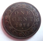 1876 Canada Large Cent — photo from another recent sale