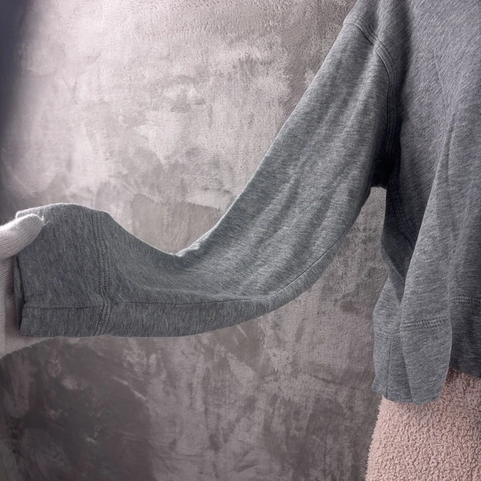 Suéter James Perse Mujer Talla 1 Gris Tejido Ligero Informal Pullover Foto 3 de 4