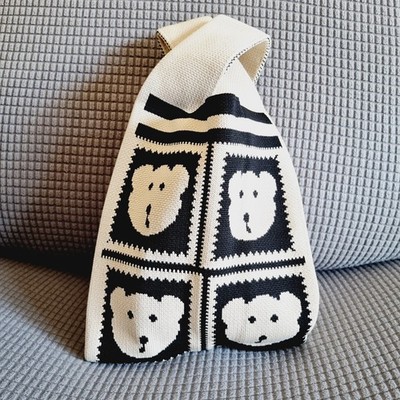 Cute girl women Yarn bag handbags Bear Design New