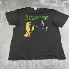 Vintage The Doors Shirt Mens Large Black 1982 Concert Tour Distressed Made USA