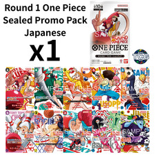 ROUND 1 ONE PIECE Card Promo Sealed 1 Pack Japanese 2026 Luffy Zoro Nami Robin
