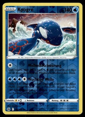 Kyogre 036/159 Holo Rare Crown Zenith Pokemon Reverse Holo NM Deutsch