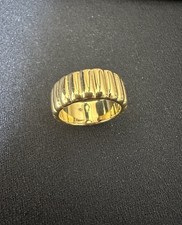 BubbleBar Ring/Ribed / Gold Color/Size 7