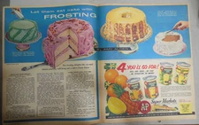 A & P Grocers Ad: Let Them Eat Cake ! from 1955 Size: 11 x 15 inches x 2
