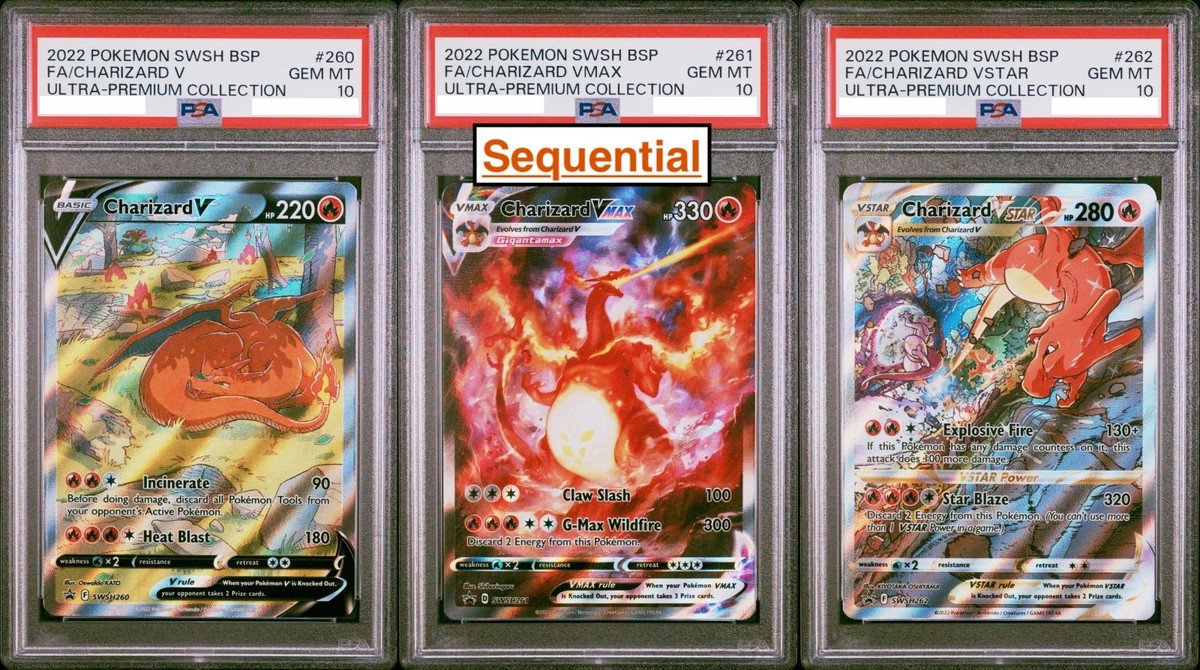 【PSA10】 HG7弾 SEC UR CP コンプリートセット Charizard UPC Promo Set PSA 10 Sequential #260/261/262 V VMAX