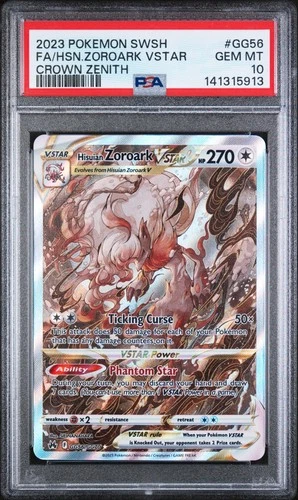 Hisuian Zoroark VSTAR GG56/GG70 SWSH: Crown Zenith: Galarian Gallery Holo PSA 10