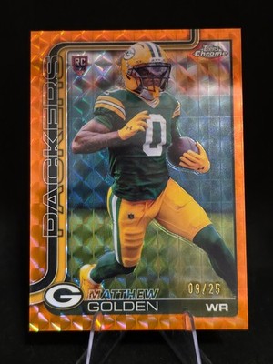 2025 Topps Chrome Matthew Golden geometric orange refractor /25