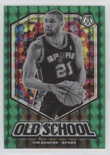 2019-20 Panini Mosaic Old School Green Mosaic Prizm Tim Duncan #20 HOF h3a