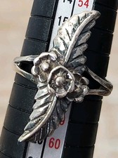 Navajo Ring .925 Silver Handmade Native American Artist C.1980's Size 8