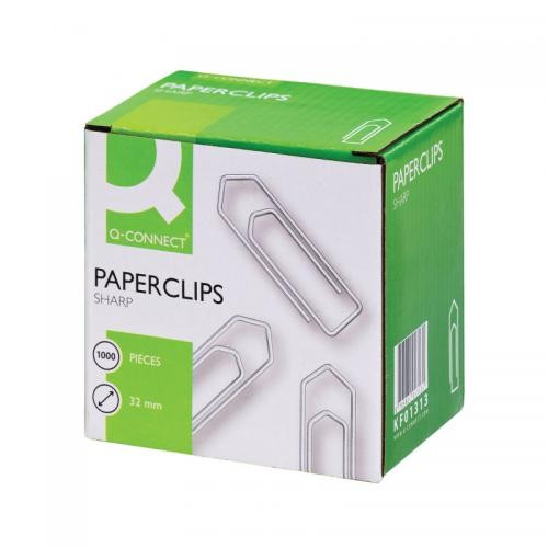 Q-Connect Paperclips No Tear 32mm (Pack of 1000) KF01313 - Image 2