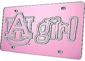 Auburn University Tigers Premium Laser Cut Tag License Plate, Pink Girl... - Picture 2 of 2