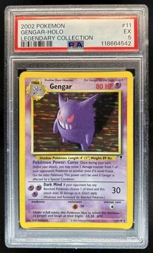 2002 Pokemon Legendary Collection Gengar Holo #11/110 PSA 5