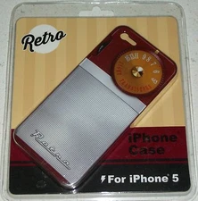 Retro Cell Phone iPhone 5 case cover transistor radio stocking stuffer Xmas red