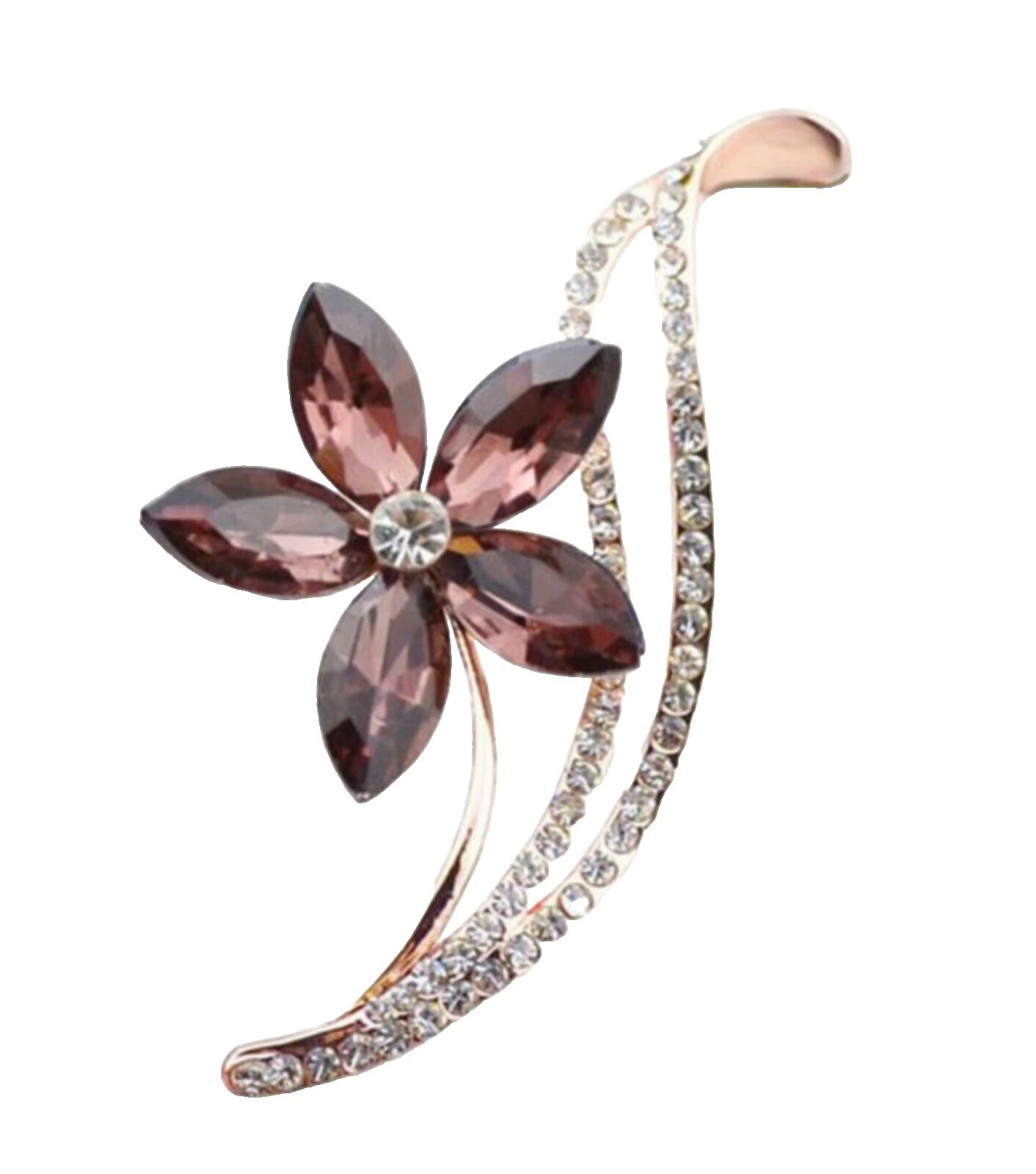 Rhinestone Stainless Steel Brown Fashion Jewelry