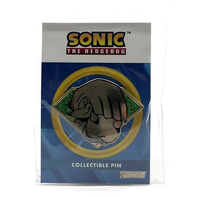 Zen Monkey Studios Sonic The Hedgehog Golden Chaos Emerald Knuckles Pin NEW