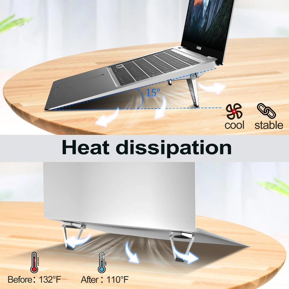 Laptop Stand for Desk Portable Anti-Slip Keyboard Riser Zinc Alloy Keyboard S...