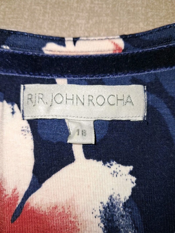 Ladies Size 18 Navy and Pink Dress eBay