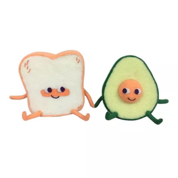 Target Spritz Valentine's Day 2022 Felt Figural Avocado and Toast