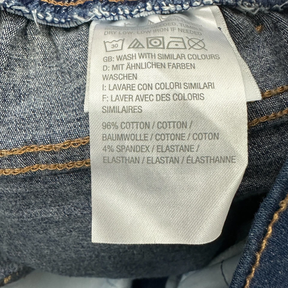 Denim & Co Back Elastic Straight Leg Women's size XL Dark Wash Blue Denim jeans - Image 4 of 4