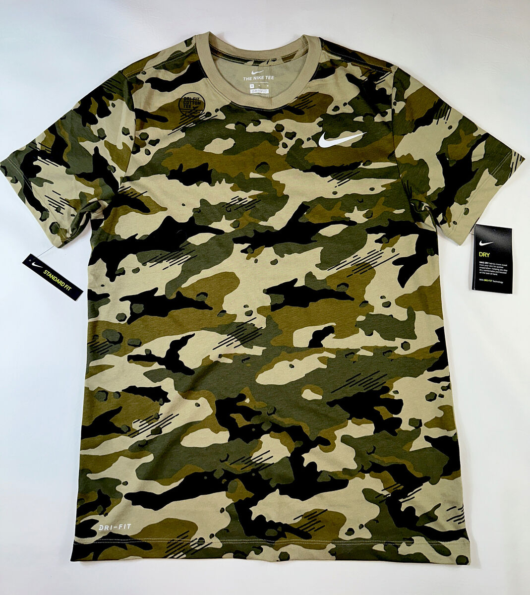 Nike Sportswear DRI-FIT Green Camo Short Sleeve T-Shirt Nike Sportswear DRI-FIT Green Camo Short Sleeve T-Shirt