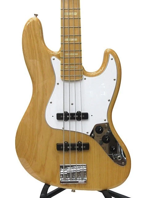 Used Cool Z / Fujigen ZJB-1M NAT MIJ Jazz Bass Ash Body Maple FB Block Inlay