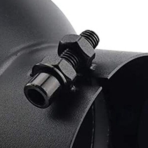 Car exhaust tip 2.5'' Inlet Black Coated Stainless Steel Muffler Pipe Bolt on - Picture 8 of 8