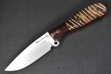 Busse Custom Game Warden 2 .165” Satin INFI, Canvas Micarta G-rexed Marblr Stone