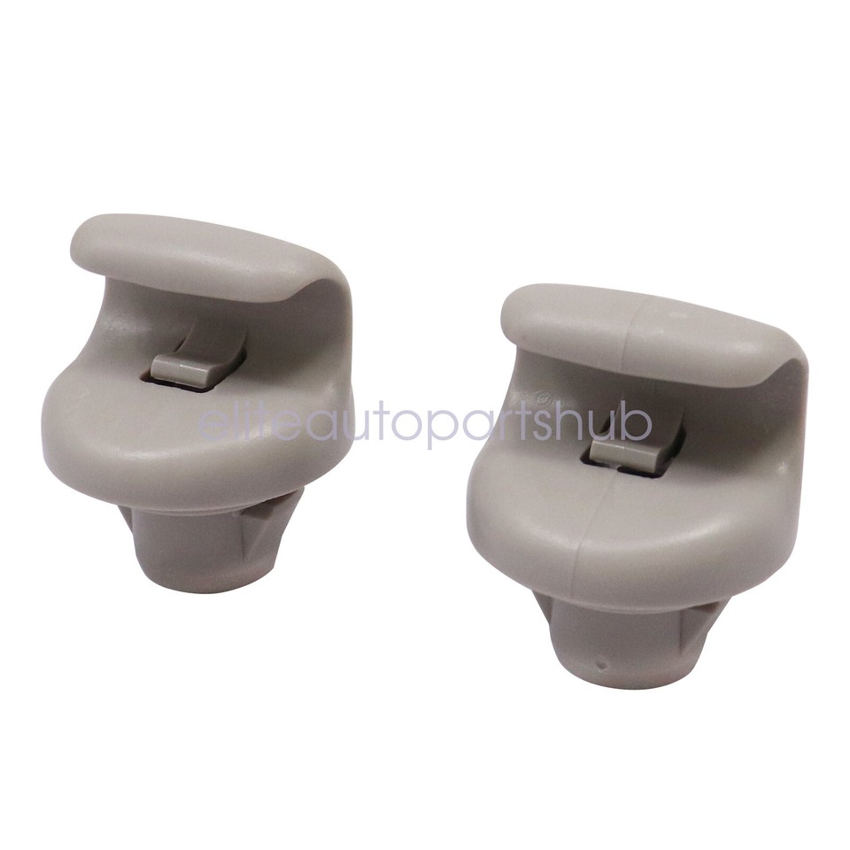 2-Pack Sun Visor Retainer Clips For Nissan 350Z (2004-2009) & Frontier - Gray Plastic