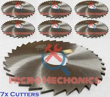 7x HSS Metal Slitting Saw Standard Teeth W Keyways Dia 4" x Thick 5/64" xBore 1"