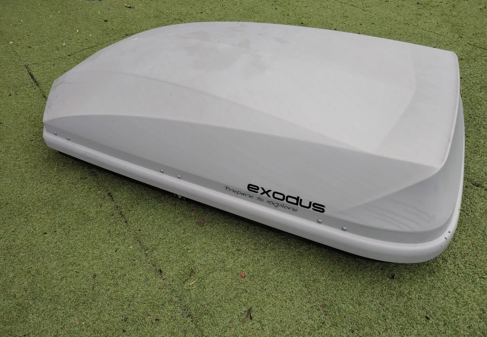 Halfords Exodus 470L Roof Box Luggage Top Cargo Box Grey eBay