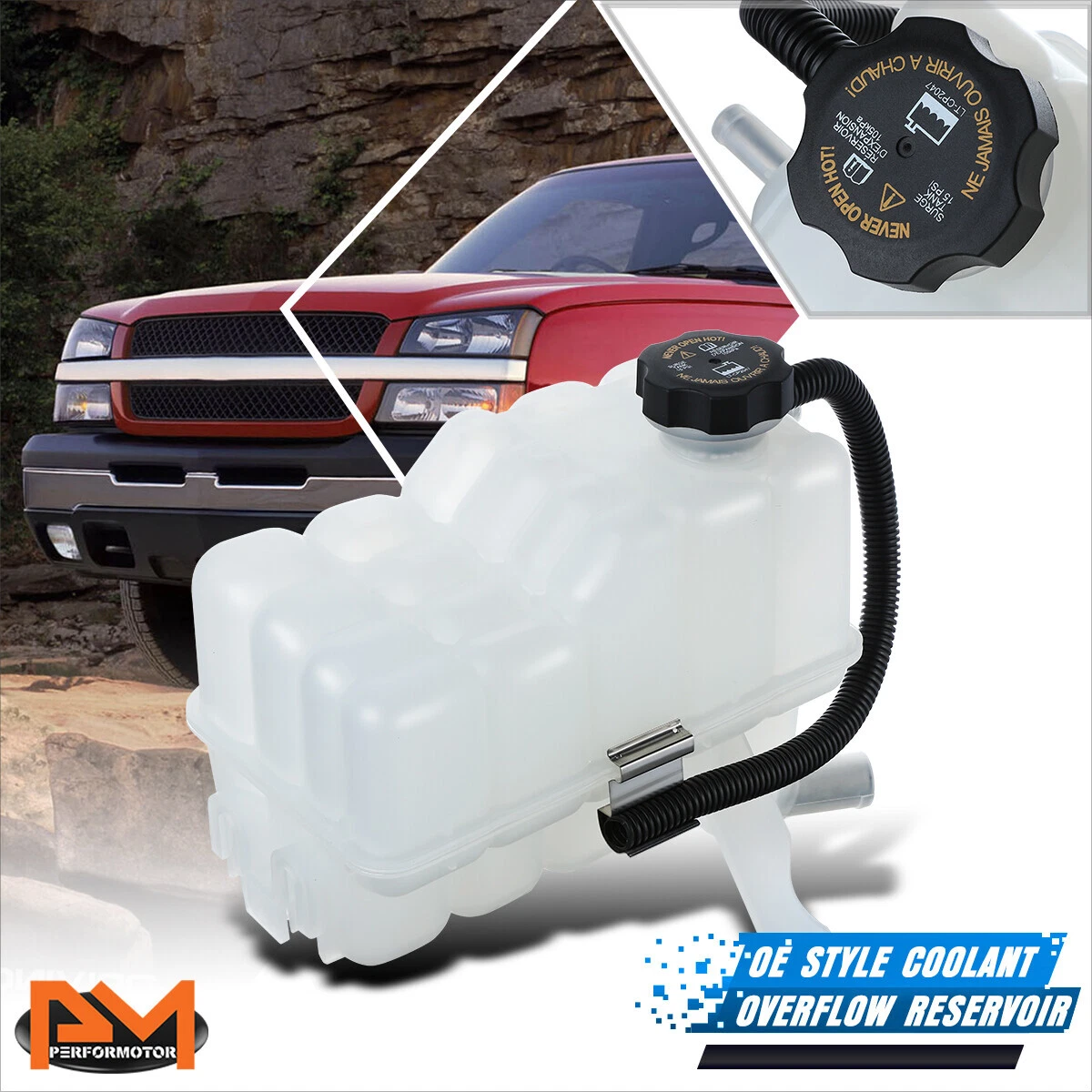 For 02 06 Chevy Avalanche Suburban OE Style Coolant Overflow Tank