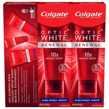 Colgate Optic White Renewal Whitening Toothpaste 3oz Pack of 3 High Impact White