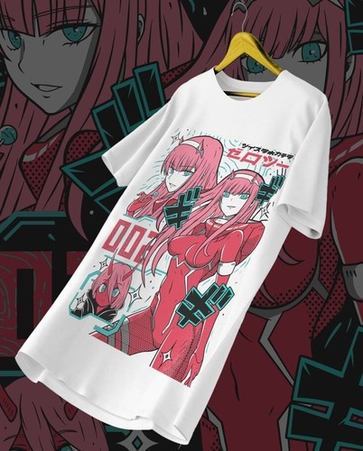 Zero Two Unisex T-Shirt, Anime Aesthetic Anime, Geschenk, Kawai Vaporwave, Zero Two - Bild 2 von 7