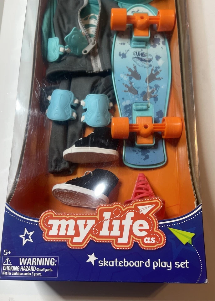 MY LIFE AS Dolls Skateboard Play Set 10 Piece Set Collectible For Ages 5 Up NIB - Image 4 of 4