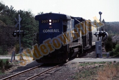 Vtg 1993 Train Slide 2017 CR Conrail Engine Freetown MA Y2O024
