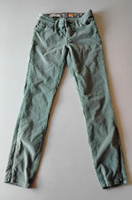 Pilcro and The Letterpress Anthropologie Corduroy Pants Sage Green 24P Fit Slim