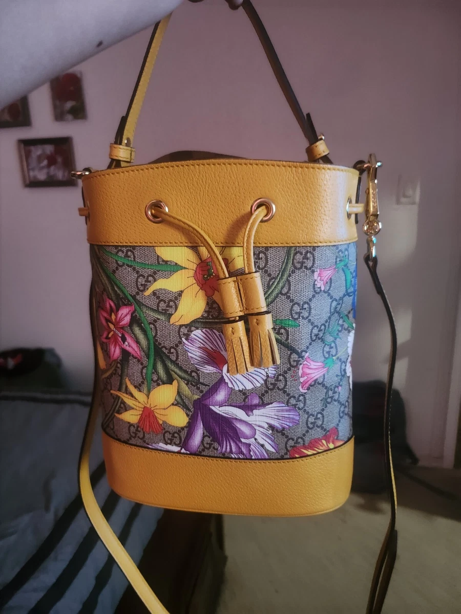 Gucci yellow bucket sale
