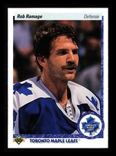 Rob Ramage 1990-91 Upper Deck Hockey NHL #62a Toronto Maple Leafs