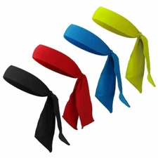 Sports Head Tie Headband Sweatband Tennis Basketball Sweat Bandana Stretch
