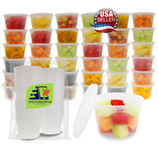16 oz. Heavy Duty Deli Food/Soup Plastic Takeout Containers w/ Lids: 48 Set