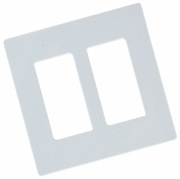 Lutron Cw2wh Screwless Wall Plate Claro 2gang Decora Style Gloss