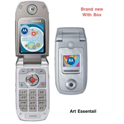 Brandneu Motorola A668 entsperrt Lakritz Handy Flip