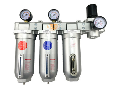 3/4'' Super Duty Inline Compressed Air Filter Clean system 4 Stage Manual Drain