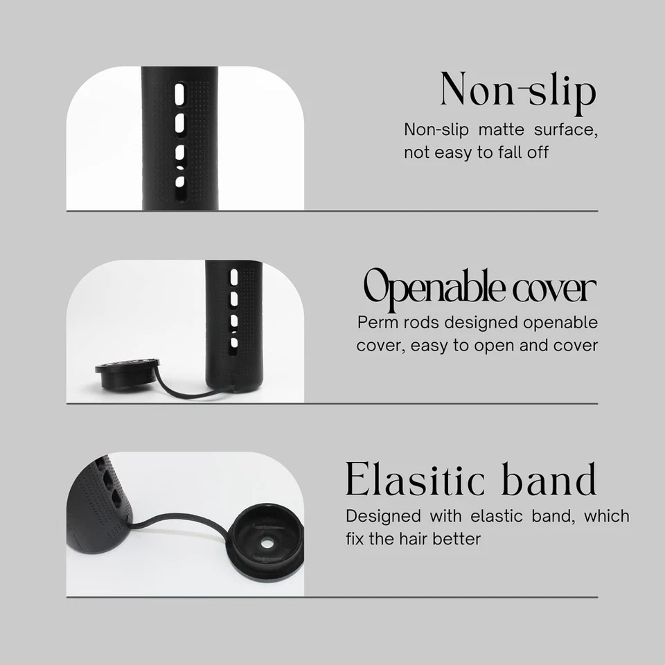 Jumbo Cold Wave Perm Rods Set (24 Pcs) for Women - Large Size Styling Rollers - Image 3 of 4